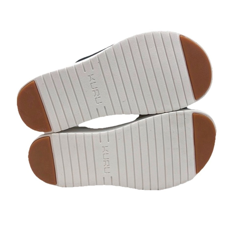 Kuru Sandal Breeze Black Leather Slip On‎ Slide Sandal Womens 12 Medium New Box - Picture 8 of 11